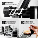 Compact design with safety features & dishwasher-safe parts
