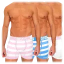 Pink Stripes/Blue Stripes/White