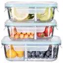 Masions Borosilicate Glass Divided Containers