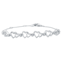 Solid Double Heart Silver