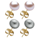 Lilac on Yellow Gold + Silver/Gray on Yellow Gold