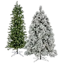 7.5 Foot Pre-Lit LED Trees in Two Different Styles
