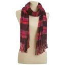 Rectangular Blanket Wrap Scarf Pink/Red