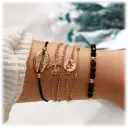 Set: Black Tassel Seashell