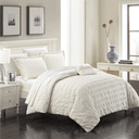 Millbury 4-Piece Duvet Sets in: Beige, Navy or White