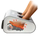 Rejuvenate tired feet as 12 built-in massage heads indulge them in a rolling shiatsu massage