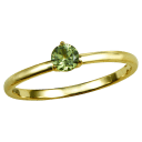 18k Gold Peridot Solitaire