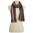 Wool Scarf Burgundy/Orange Stripe