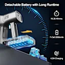 Detachable 2200mAh Battery Delivers Up to 45 Minutes of Cordless Runtime