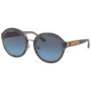 Navy Raffia Frames / Blue Gradient Lenses