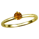 18k Gold Citrine Solitaire