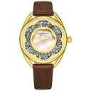 Gold w/ Brown Leather Band