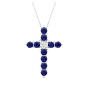 Blue Sapphire & White Topaz