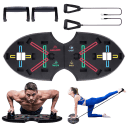 12-in-1 Push Up + Resistance Band Rack Board Fitness System