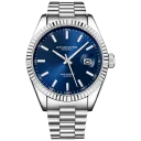 Silver Case with Blue Dial