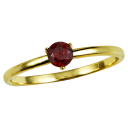 18k Gold Garnet Solitaire