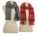 Mid Grey and Orange Plaid