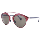 Style: So Real, Frame: Plum Burgundy w/ Blue, Lenses: Brown
