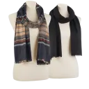 Navy/Camel Plaid or Dark Grey