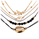 Set: Black Tassel Seashell