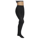 Ribbed Textured Black Tights
