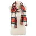 Cashmink Scarf Red/Ivory Plaid