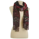 Rectangular Blanket Wrap Scarf Red Pattern