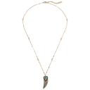28" Gold Tone and Abalone Wing Pendant