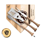 The Bat-Handled Grilling Set with Cutting Board