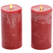 2-Pack: Luminara Flameless 6.5" Chalky Pillars
