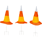 3-Pack: National Tree Company 23" Witch's Hat Candy Corn Garden Stakes