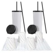 7-Piece JoyJolt Tumblers & Improvements Bottle Drying Set