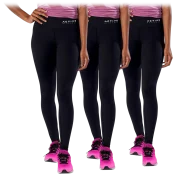 3-Pack: Active Research High-Waisted Slimming Tummy Compression Leggings
