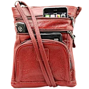 Steeltime Unisex Genuine Leather Serenity Prayer Crossbody Bag