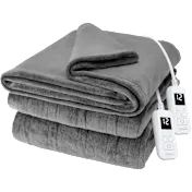 Sunbeam Royal Posh Velvet Heated Electric Blanket with 12 Heat Settings