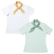 2-Pack: Isaac Mizrahi Live! Crew-Neck Top with Printed Scarf