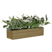 National Tree Company 22" Rectangular Christmas Wooden Box Centerpiece