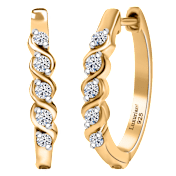 Luxuriant 0.30ctw Lab-Grown Diamond 18K Gold Vermeil Sterling Silver Earrings