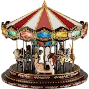Mr. Christmas Marquee Deluxe Carousel Musical Animated Christmas Decoration