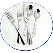 Kitchinox Georgetown 45-Piece Mirrored Stainless Flatware Set