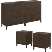 Bush Home Avery 3 Drawer Dresser and Nightstand Set