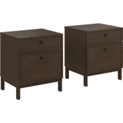 2-Pack: Bush Home Avery Nightstand with Drawers