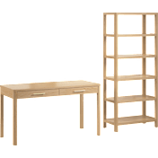 Vera 54W Writing Desk with 5 Shelf Bookcase