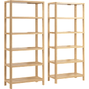 Vera 5 Shelf Bookcase - Set of 2