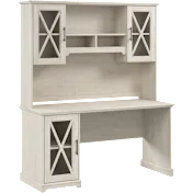 Lennox 60W Farmhouse Desk with Hutch and Storage Cabinet