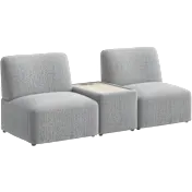 Assemble Modular 2 Seater Sectional with Charging Station