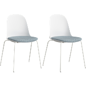 Gather Stackable Cafe Chairs with Upholstered Seats - Set of 2