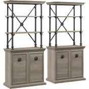 2-Pack: Coliseum Designer Bookcase with Doors