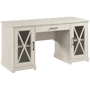 Lennox 60W Farmhouse Desk with Storage and Keyboard Tray