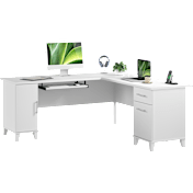 Bush Home Somerset 72W L Shaped Desk with Storage